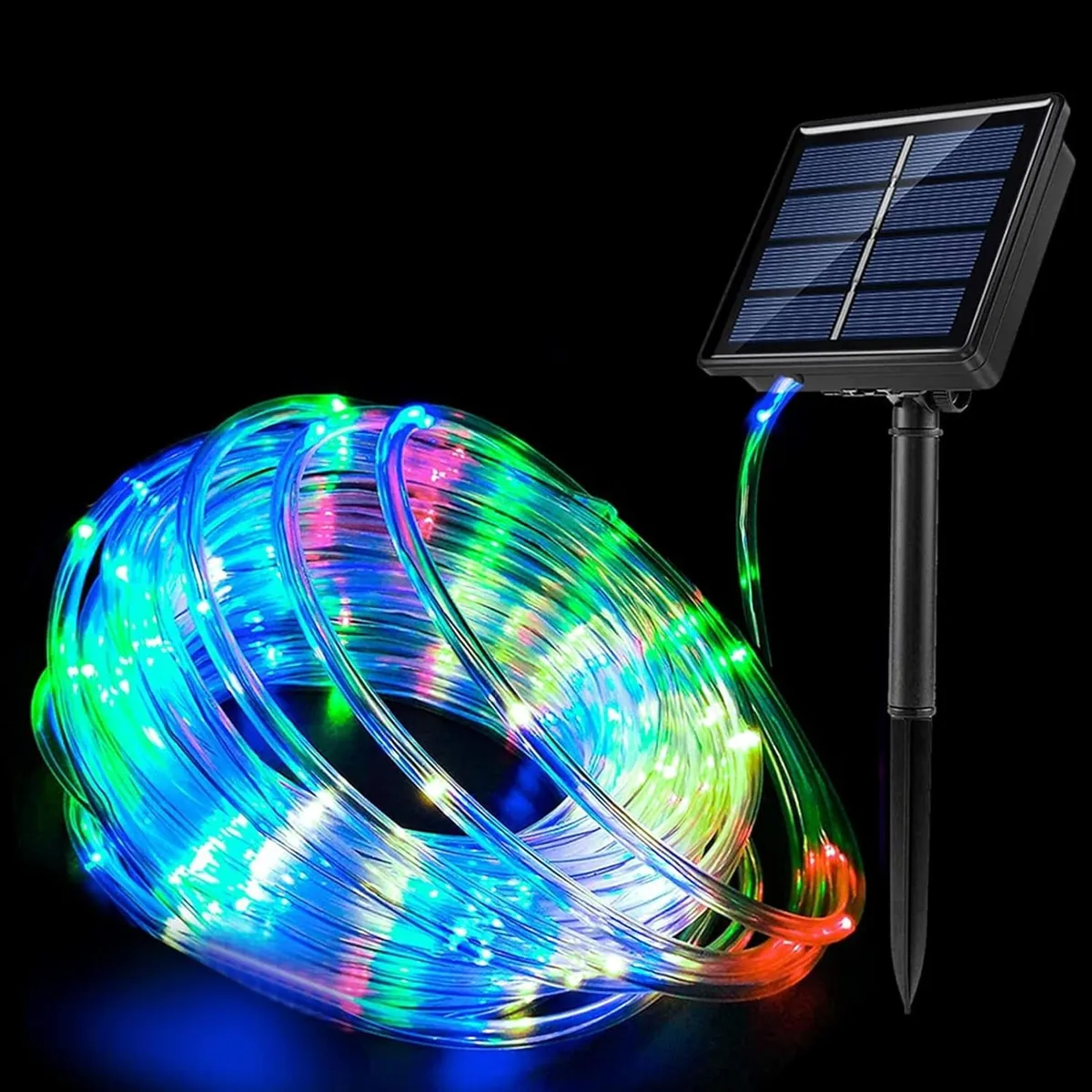 1 κουτί χριστουγεννιάτικη ηλιακή LED ταινία 10 μέτρα με ηλιακό πάνελ