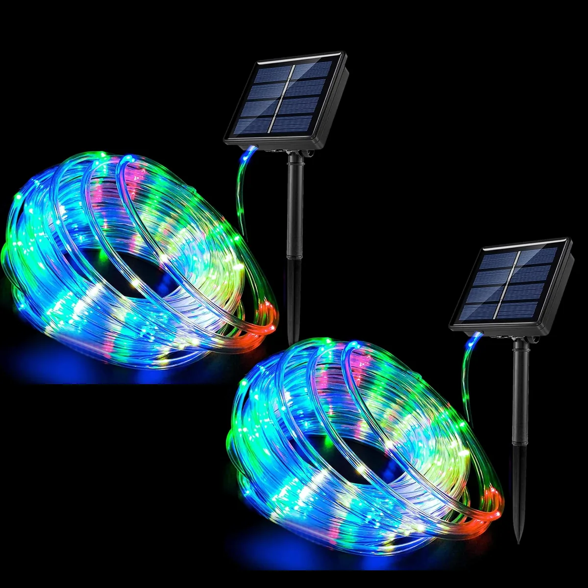 2 κουτιά χριστουγεννιάτικη ηλιακή LED ταινία 20 μέτρα με ηλιακά πάνελ